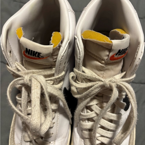 NIKE Blazer Mid 77 White and Black Vintage High-Top Sneakers Men’s Size 8.5 - Picture 7 of 10